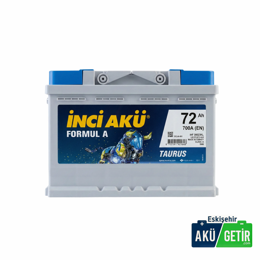 İnci 12V 72 AH Amper Akü