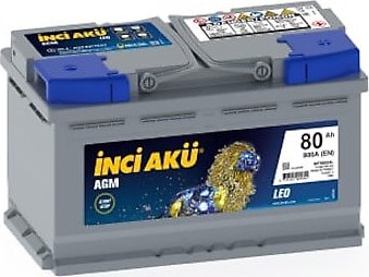 İnci Akü Start-Stop AGM Lion 12V 80Ah Akü